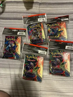 Pokemon TCG Phantasmal Flames Mini Portfolio & Booster Pack Lot Of 5 New Sealed - Image 1
