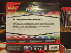 Pokemon TCG: Prismatic Evolutions 3-Pack Blister Tech Sticker Collection Sylveon - Image 2