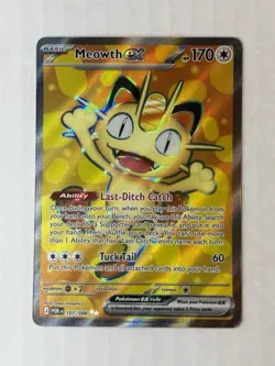 Pokemon TCG Meowth EX 107/088 POR EN Holo Rare Basic Cat 2014 EN (NM) - Image 1
