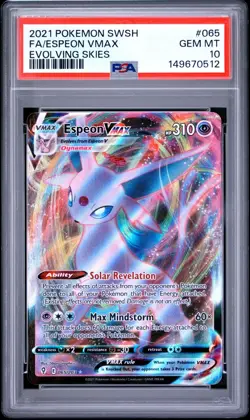 PSA 10 ESPEON VMAX 065/203 FULL ART EVOLVING SKIES POKEMON 😍 - Image 1