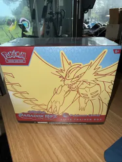 Pokemon TCG - Paradox Rift Pokemon Center Elite Trainer Box Roaring Moon Sealed - Image 1