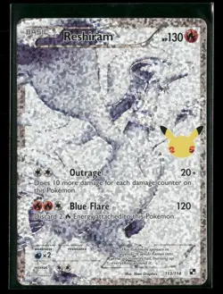 Reshiram 113/114 Celebrations: Classic Collection NM/M Pokemon - Image 1