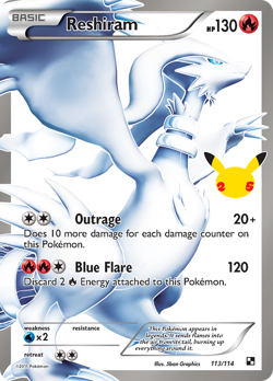 Reshiram 113/114 Celebrations: Classic Collection NM/M Pokemon - Image 4