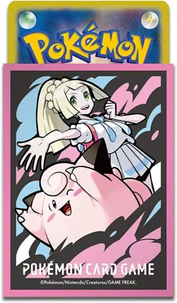 Pokemon Center Original Pokemon Card Game Deck Shield Lillie & Clefairy Pink - Image 1