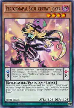 Yugioh! MP Performapal Skullcrobat Joker - SDMP-EN006 - Common - 1st Edition Mod - Image 1