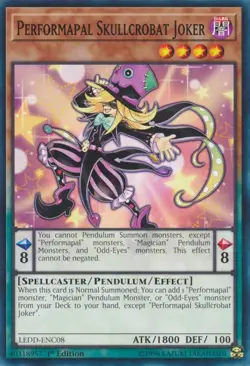 Yugioh! MP Performapal Skullcrobat Joker - LEDD-ENC08 - Common - 1st Edition Mod - Image 1