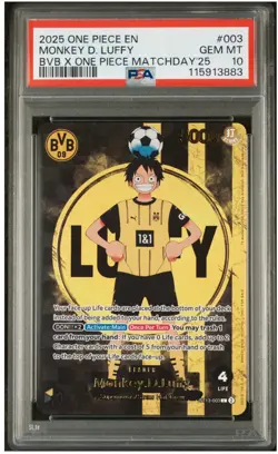 One Piece Monkey D. Luffy PSA 10 Borussia Dortmund BVB -no Manga Gear Five Oda - Image 2