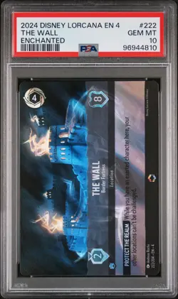 2024 DISNEY LORCANA EN 4-URSULA'S RETURN #222 THE WALL - BORDER FORTRESS PSA 10 - Image 1