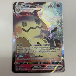 Pokemon Mimikyu VMAX Holo Ultra Rare TCG Card Brilliant Stars TG17/TG30 - Image 1