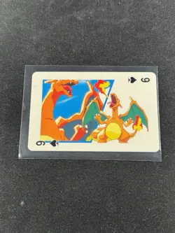 Charizard 1999 Pocket Monster Pokemon Vintage Poker Card Holo Back - Image 1