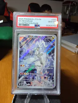 Pokemon 2025 Journey Together N's Reshiram Illustration Rare Card 167/159 PSA 10 - Image 1