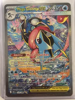 Mega Greninja EX 116/086 SIR English Chaos Rising Pokemon Card - Image 1