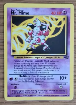 Pokemon TCG Jungle Mr Mime Card 22/64 Non Holo - Image 1