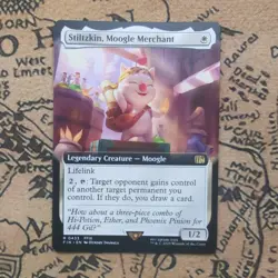Stiltzkin, Moogle Merchant (Extended Art) Final Fantasy Regular MTG NM Magic - Image 1