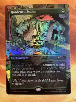 MTG Foil Borderless Hardened Scales Secret Lair: X TMNT: The Mighty Mutanimals!! - Image 1