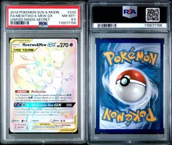 Pokemon Unified Minds Mewtwo & Mew GX Secret 242 PSA 8.5 - Image 3