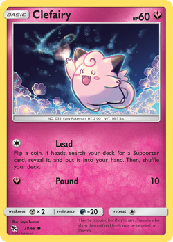 Clefairy 38/68 C Hidden Fates LP Pokemon - Image 4
