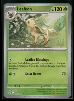 Leafeon (Master Ball Pattern) 005/131 Holo R Prismatic Evolutions NM/M Pokemon - Image 1