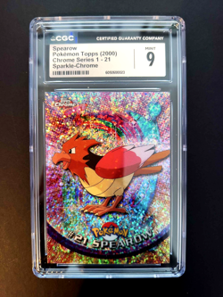 Pokemon Card - Spearow topps series 1 sparkle chrome CGC 9 - Image 1