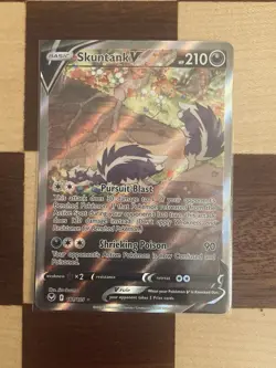Pokemon TCG Skuntank V Alt Art 181/195 Ultra Rare Full Art Silver Tempest NM - Image 1