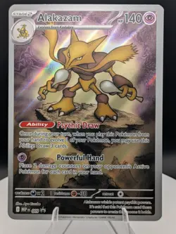 Pokemon TCG: Mega Evolutions Black Star Promo (009) Alakazam Illustration (NM) - Image 1
