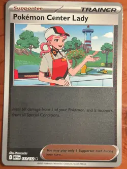 Pokemon Center Lady 123/132 Me01: Mega Evolution Reverse Holo - Image 1