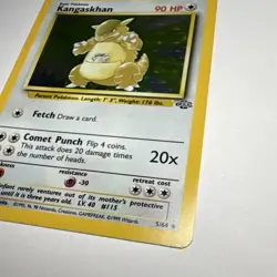 Pokemon TCG Kangaskhan Jungle Holo Rare Unlimited 5/64 90 HP 1999 English - Image 5