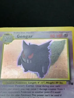 Gengar - 5/62 Fossil Unlimited Holo Rare Pokemon - LP - Image 4