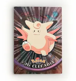 [DMG] Topps 1999 Clefable #36 Pokemon TV Animation Edition Series 1 Foil (Black) - Image 1