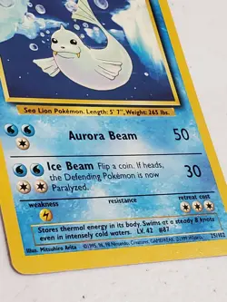 Dewgong 25/102 NM Pokemon Card Base Set Unlimited Edition Uncommon 1999 - Image 2