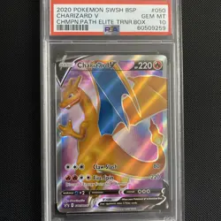 2020 Pokemon Champion's Path ETB Promo Charizard V SWSH050 - PSA 10 GEM MINT - Image 1
