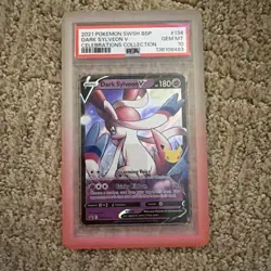 2021 POKEMON SWSH BLACK STAR PROMO CELEBRATIONS COLLECTION DARK SYLVEON V PSA 10 - Image 1
