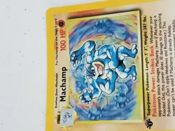 POKEMON CARD MACHAMP 1ST EDITION HOLOGRAM 8/102 BASE SET - Image 5