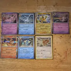 Pokemon TCG Prismatic Evolutions Holo Lot (7) Espeon Glaceon NM Eeveeloutions - Image 1
