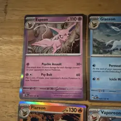 Pokemon TCG Prismatic Evolutions Holo Lot (7) Espeon Glaceon NM Eeveeloutions - Image 2