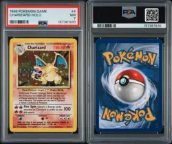 1999 POKEMON BASE SET UNLIMITED #4 CHARIZARD-HOLO PSA 7 - Image 3