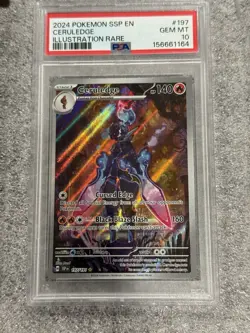Pokemon 2024 SSP Surging Sparks Cerulegedge Illustration 197/191 PSA 10 - Image 1