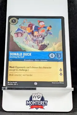Donald Duck Strutting His Stuff FOIL NM-MINT Disney Lorcana TCG 144/204 EN1 - Image 1