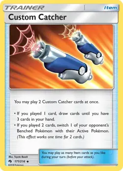 Custom Catcher 171/214 Lost Thunder Pokemon Card NM - Image 1