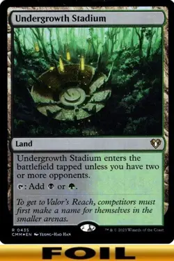 1x - Undergrowth Stadium - FOIL #435 - Commander Masters - NM MTG - Image 1
