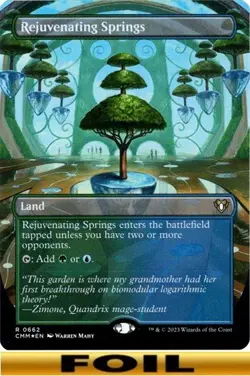 1x - Rejuvenating Springs - FOIL BORDERLESS #662 - Commander Masters - NM MTG - Image 1