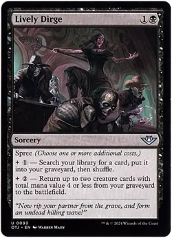MTG Outlaws of Thunder Junction Lively Dirge (Uncommon) - Image 1