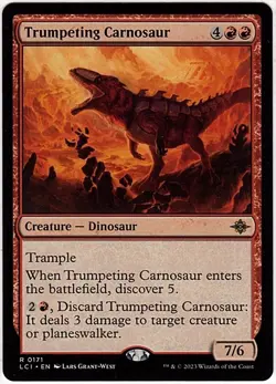 MTG Lost Caverns of Ixalan Trumpeting Carnosaur (Rare) - Image 1