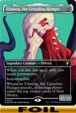1x - Ulamog, the Ceaseless - FOIL BORDERLESS #751 - Commander Masters - NM MTG - Image 1