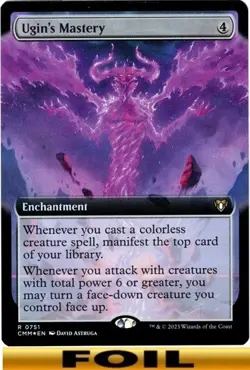 1x - Ugin's Mastery - FOIL EXTENDED ART #751 - Commander Masters - NM MTG - Image 1