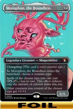 1x - Morophon, the Boundless - FOIL BORDERLESS #669 - Commander Masters - NM MTG - Image 1