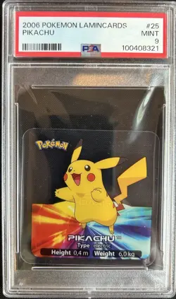 2006 Pokemon Lamincards Pikachu #25 - PSA 9 - POP 3 - Image 1