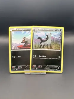 Bundle Mightyena 17/39 Poochyena 16 Non Holo Common Kalos Starter Set NM Pokemon - Image 1