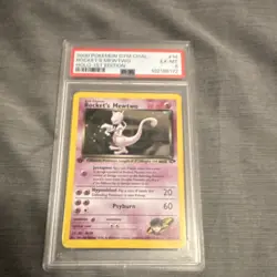 Pokemon Gym Challenge Rocket's Mewtwo 14/132 Holo 1st Ed PSA 6 - Image 3