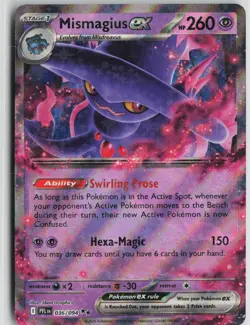 NM Mismagius ex 036/094 Double Rare Phantasmal Flames Pokemon - Image 1